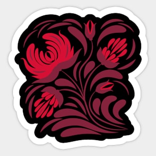 Red flowers Sticker